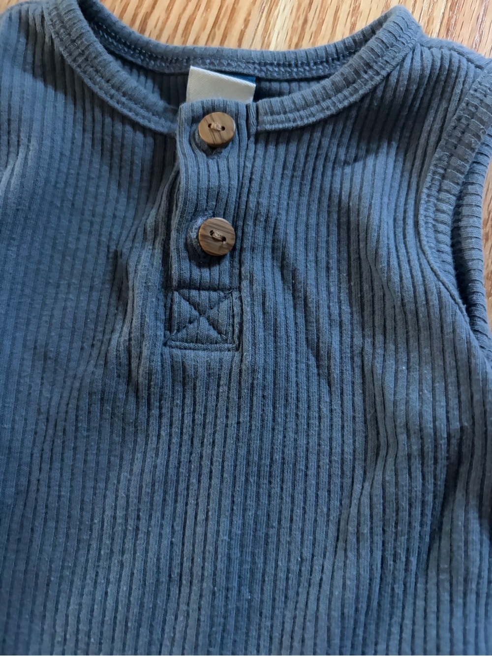 Three Ribbed Sleeveless Baby One-Piece Rompers - Picture 3 of 5